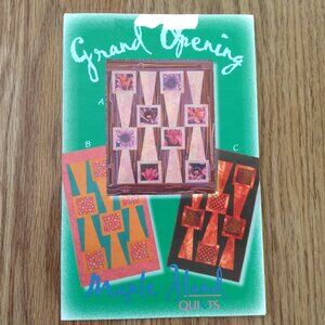 Quilt Sewing Pattern Quilted Wall Hanging, Crib, Lap Size Geometric Pieced